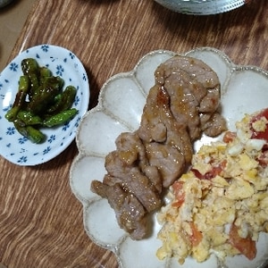 焼肉のたれでししとう焼き